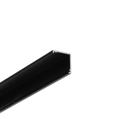 Profilé aluminium 1m CABI12 DUO E - Noir anodisé, angle, rail LED