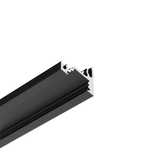 Profilé en aluminium 1m CORNER10 BC/UX - Noir anodisé, angle, rail LED