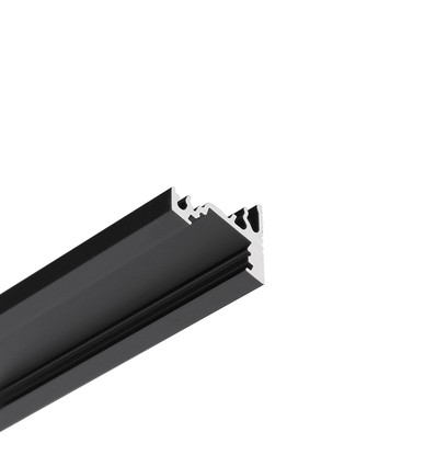 Profilé en aluminium 1m CORNER10 BC/UX - Noir anodisé, angle, rail LED