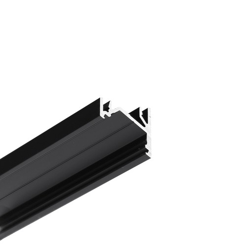 Profilé en aluminium 2m CORNER12.V2 EF/U - Coin, anodisé noir, rail LED
