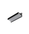 Profilé en aluminium 2m CORNER12.V2 EF/U - Coin, anodisé noir, rail LED