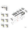 Profilé en aluminium 2m CORNER14 EE7F/TY - Noir anodisé, angle, rail LED