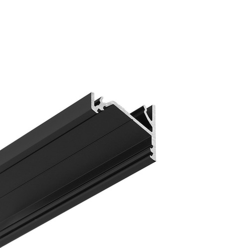 Profilé en aluminium 2m CORNER16.V2 AC-6/TY - Noir anodisé, angle, rail LED