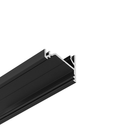 Profilé en aluminium 2m CORNER16.V2 AC-6/TY - Noir anodisé, angle, rail LED