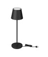 Lampe de table rechargeable V-Tac, sans fil - Noir, lampe de table extérieure IP54, tactile dimmable, modèle mini