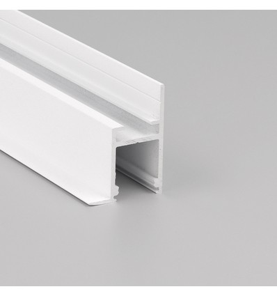 Profilé aluminium 2m FRAME14 BC/Q - Laqué blanc, encastrable, rail LED