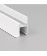 Profilé aluminium 2m FRAME14 BC/Q - Laqué blanc, encastrable, rail LED