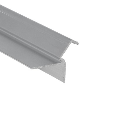 Profilé en aluminium 2m GLOW12 DOWN A1C - Aluminium brut, encastrable, rail LED