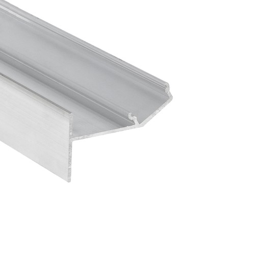 Profilé aluminium 1m GLOW12 UP A1C - Aluminium brut, encastrement, rail LED