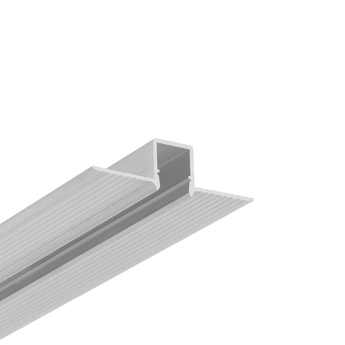Profilé en aluminium 1m HIDE10 C4 - Aluminium brut, encastrement, rail LED