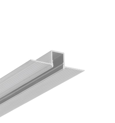 Profilé aluminium 2m HIDE10 C4 - Aluminium brut, encastrement, rail LED