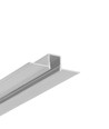 Profilé aluminium 2m HIDE10 C4 - Aluminium brut, encastrement, rail LED
