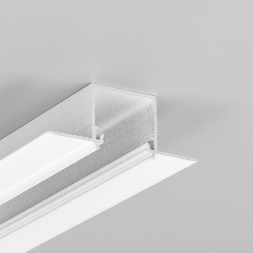 Profilé en aluminium 1m LINEA-IN20 TRIMLESS EE7F - Laqué blanc, encastrement, rail LED