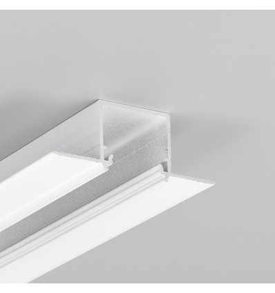Profilé aluminium 2m LINEA-IN20 TRIMLESS EE7F - Blanc laqué, encastrable, rail LED