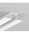 Profilé aluminium 2m LINEA-IN20 TRIMLESS EE7F - Blanc laqué, encastrable, rail LED