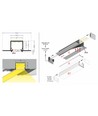 Profilé aluminium 2m LINEA-IN20 TRIMLESS EE7F - Blanc laqué, encastrable, rail LED
