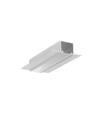 Profilé aluminium 2m LINEA-IN20 TRIMLESS EE7F - Aluminium brut, encastrement, rail LED