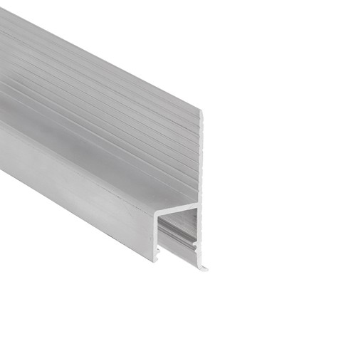 Profilé en aluminium OMNI10 AC2 1m - Aluminium brut, encastrement, rail LED