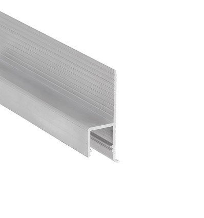 Profilé en aluminium OMNI10 AC2 2m - Aluminium brut, encastrement, rail LED
