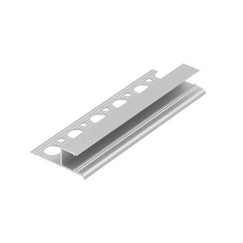 Profilé aluminium 1m OMNI10 AC2 PLUS - Aluminium brut, encastrement, rail LED