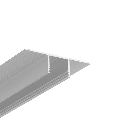 Profilé aluminium 2m PLANE14 IN BC3 - Aluminium brut, encastrement, rail LED