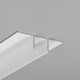 Profilé en aluminium 2m PLANE14 IN BC3 - Blanc laqué, encastrement, rail LED
