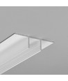 Profilé en aluminium 2m PLANE14 IN BC3 - Blanc laqué, encastrement, rail LED