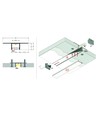 Profilé en aluminium 2m PLANE14 IN BC3 - Blanc laqué, encastrement, rail LED