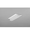 Profilé en aluminium 2m PLANE14 IN BC3 - Blanc laqué, encastrement, rail LED