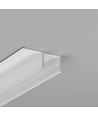 Profilé en aluminium 2m PLANE14 SIDE BC3 - Blanc laqué, encastrement, rail LED