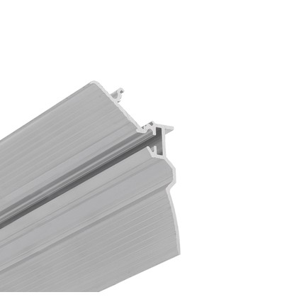 Profilé en aluminium 1m SMOOTH12 BC/Q9 - Aluminium brut, encastrement, rail LED