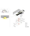Profilé aluminium 2m VARIO30-04 ACDE-9 - Aluminium brut, encastrement, rail LED