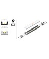 Profilé en aluminium 1m FLOOR8 K - Anodisé, profilé carrelage, rail LED