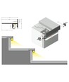 Profilé en aluminium 1m UP-TILE10 A - Anodisé, profilé carrelage, rail LED
