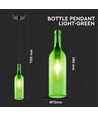 Suspension bouteille V-Tac - Vert, E14