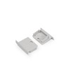 1 pièce Embout LINEA-IN20 - Avec trou, gris