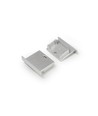 1 pièce Embout LINEA-IN20 - Avec trou, couleur argentée