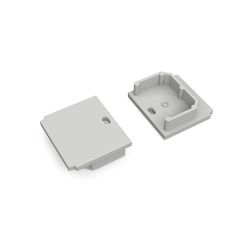 1 pièce Embout LINEA-IN20 TRIMLESS - Avec trou, gris
