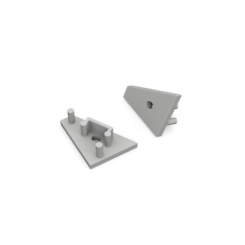 1 pièce Embout CORNER10 GEN2 - Avec trou, gris