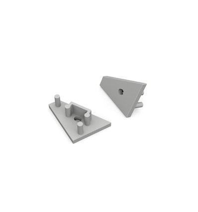 1 pièce Embout CORNER10 GEN2 - Avec trou, gris