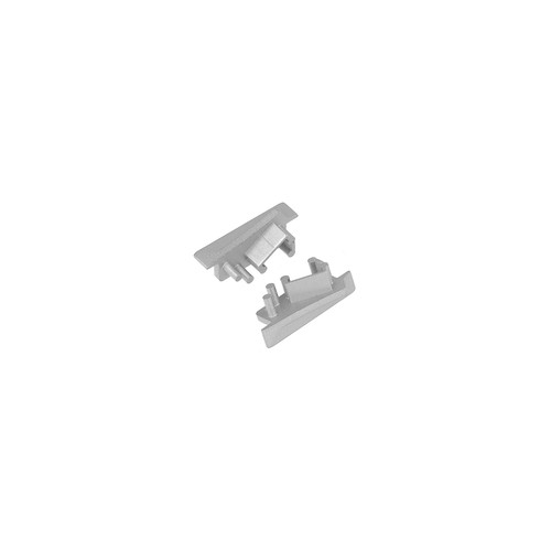 1 pc. Embout DIAGONAL10 - Avec trou, couleur argentée