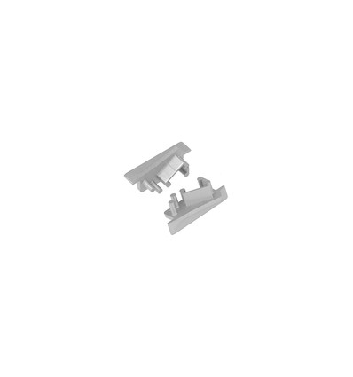 1 pc. Embout DIAGONAL10 - Avec trou, couleur argentée