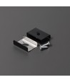 1 pc. Support de montage S - Laqué noir