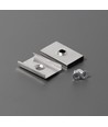 1 pc. Support de montage en U - Affleurant, acier inoxydable