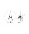 1 pc. Support de montage U4 - Ressort, acier inoxydable