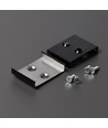 1 pc. Support de montage en W - Affleurant, noir