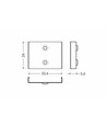 1 pc. Support de montage en W - Affleurant, noir