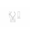 1 pc. Support plat PEN12 - Acier inoxydable