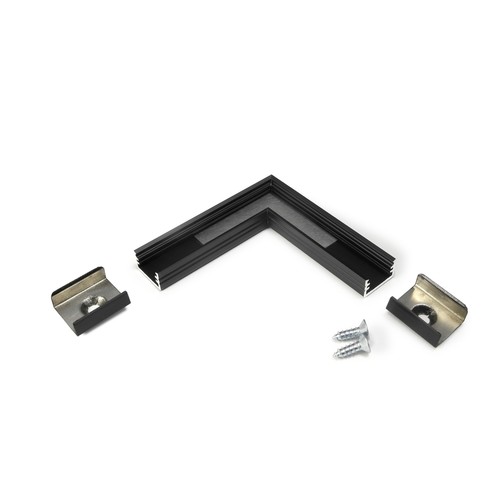 Connecteur de profilé SLIM8 90° - Anodisé noir