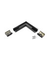 Connecteur de profilé SLIM8 90° - Anodisé noir